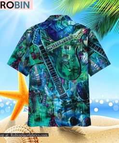 Guitar Tropical Hawaiian Shirt