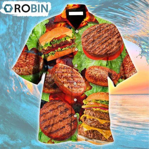 Hamburger Patties BBQ Style Hawaiian Shirt, Gìt for Summer Shirt