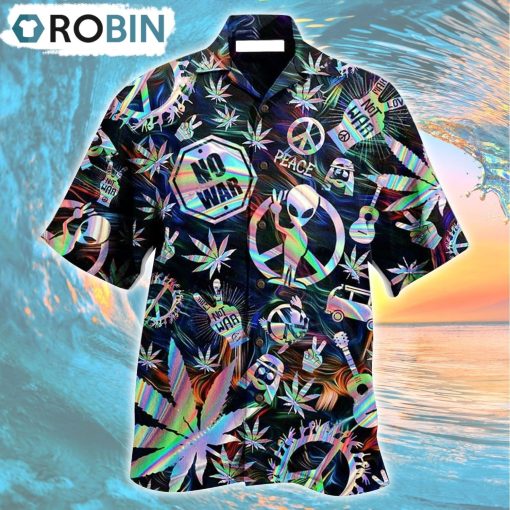 Hippie Alien Peace Life Hawaiian Shirt, Gìt for Summer Shirt