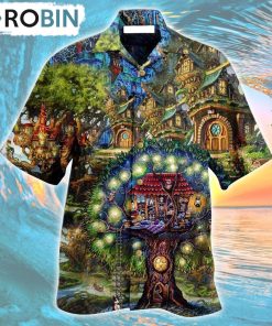 Hippie My Mysterious Dream Treehouse Hawaiian Shirt, Gìt for Summer Shirt