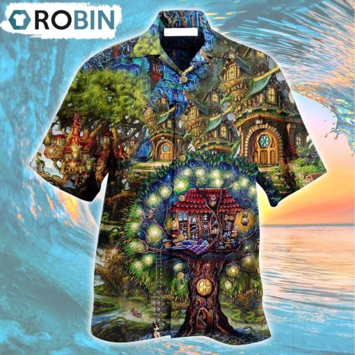 Hippie My Mysterious Dream Treehouse Hawaiian Shirt, Gìt for Summer Shirt