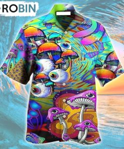 Hippie Peace Life Style Mushroom Hawaiian Shirt, Gìt for Summer Shirt