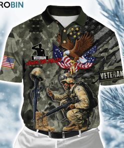 Honor The Fallen Eagle U.S Veteran V1 Polo Shirt
