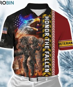 Honor The Fallen U.S Veteran Polo Shirt