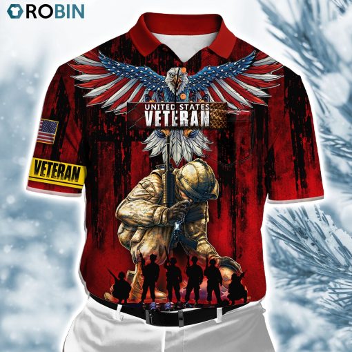 Honor The Fallen Us Veteran Polo Shirt
