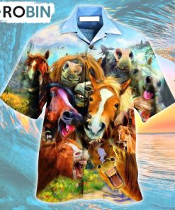 Horse Laughing Beautiful Hawaiian Shirt, Gìt for Summer Shirt
