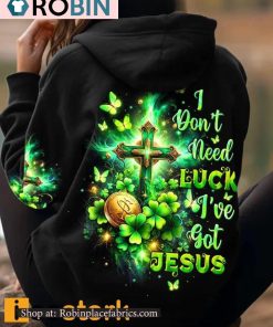 I Don’t Need Luck I’ve got Jesus St Patricks Day Women’s All Over Print Shirt