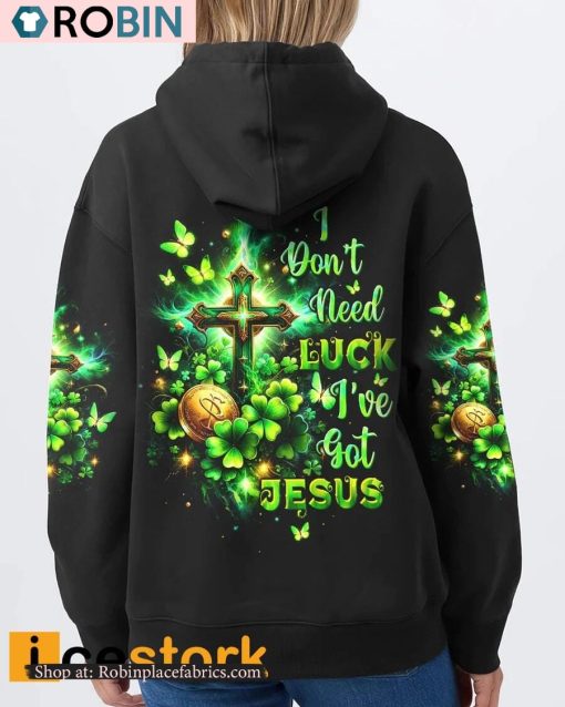 I Don’t Need Luck I’ve got Jesus St Patricks Day Women’s All Over Print Shirt