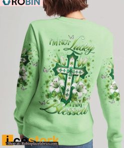 I’m Not Lucky I Am Blessed Women’s St Patricks Day All Over Print Shirt