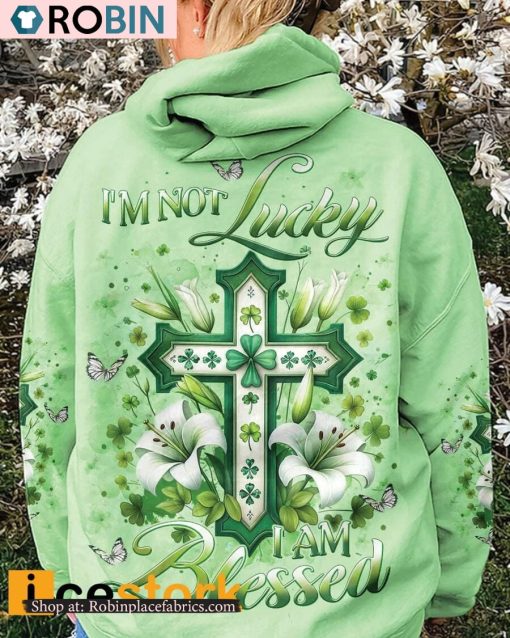 I’m Not Lucky I Am Blessed Women’s St Patricks Day All Over Print Shirt