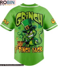 I Pinch Back St Patricks Day Baseball Jersey