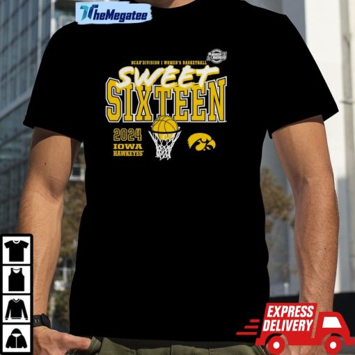 Iowa Hawkeyes 2024 Ncaa Women’s Basketball Tournament March Madness Sweet 16 Unisex Shirt