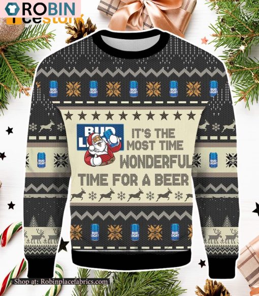 It’s The Most The Wonderful Time For A Beer Ugly Christmas Sweater