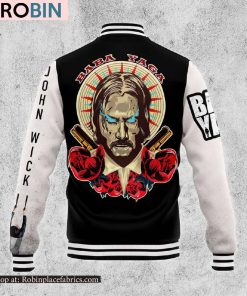 John Wick Baba Yaga Custom Name Baseball Jacket John Wick Baba Yaga Custom Name Baseball Jacket