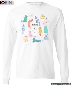 Karma Is A Cat Retro T Shirt Karma Is A Cat Retro T Shirt