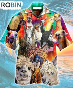 Lama Smile Happy Life Hawaiian Shirt, Gìt for Summer Shirt