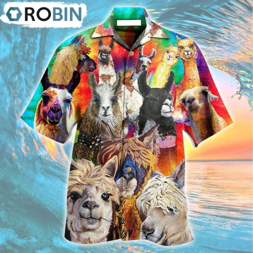 Lama Smile Happy Life Hawaiian Shirt, Gìt for Summer Shirt