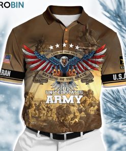Land Of The Free Because Of The Bravememorial Day Polo Shirt Land Of The Free Because Of The Bravememorial Day Polo Shirt