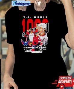 Limited Tj Oshie 1000 Games Played Shirt