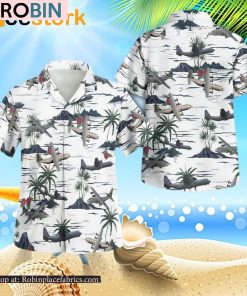 Lockheed Martin C130j Super Hercules 3D Button Hawaiian Shirt