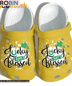 Lucky Charm And Blessed St Patricks Day Crocs Lucky Charm And Blessed St Patricks Day Crocs