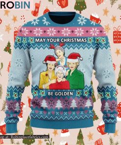 May Your Christmas Be Golden Ugly Christmas Sweater Christmas Gift 2023