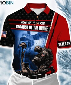Memorial Day Home Of The Free Because Of The Brave Polo Shirt