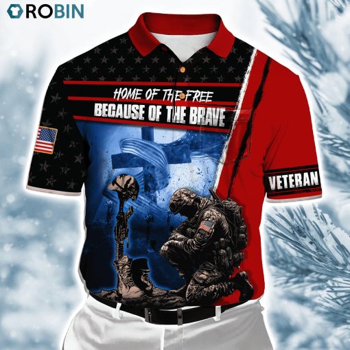 Memorial Day Home Of The Free Because Of The Brave Polo Shirt