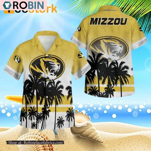 Missouri Tigers Football 3D Button Hawaiian Shirt