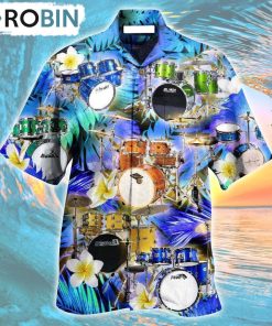 Music Is Better With Drums And Plumerias Hawaiian Shirt, Gìt for Summer Shirt