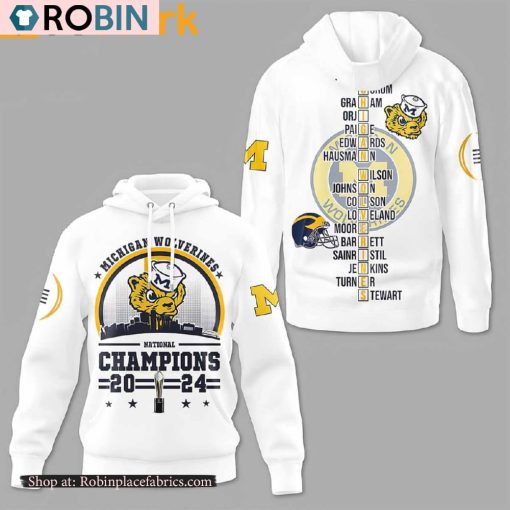 National Champions 2024 Mascot Design Michigan Wolverines Hoodie