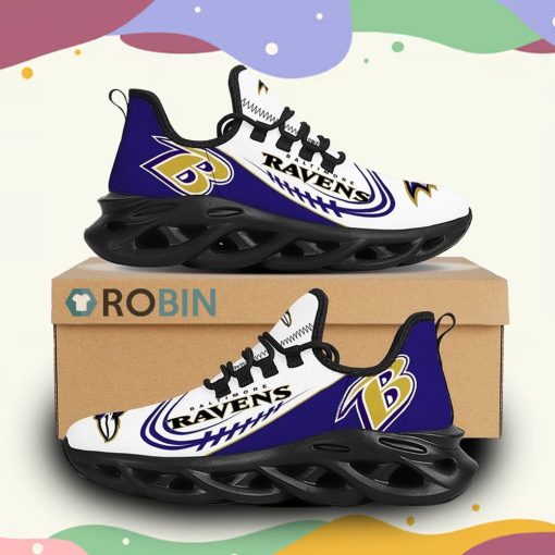 NFL Baltimore Ravens Custom Printed Breathable Shoes, Ravens Shoes