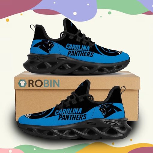 NFL Carolina Panthers Custom Printed Breathable Sneaker, Carolina Panthers Merch