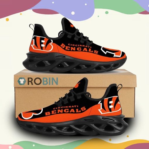 NFL Cincinnati Bengals Custom Printed Breathable Shoes, Cincinnati Bengals Team Gifts