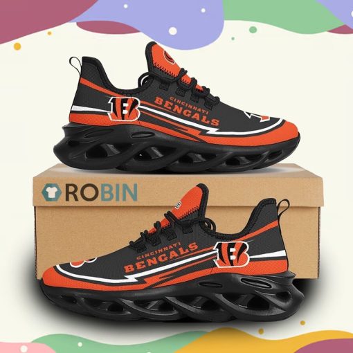 NFL Cincinnati Bengals Max Soul Shoes Sneakers Sport Shoes, Bengals Merchandise