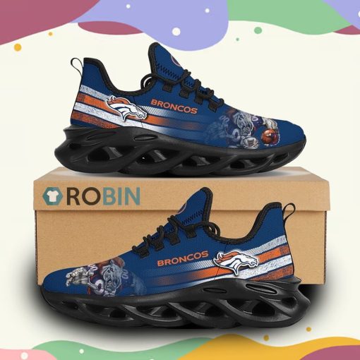 NFL Denver Broncos Custom Printed Breathable Shoes, Denver Broncos Fan Gears