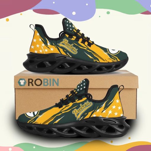 NFL Green Bay Packers Custom Printed Breathable Shoes, Green Bay Packers Shoes
