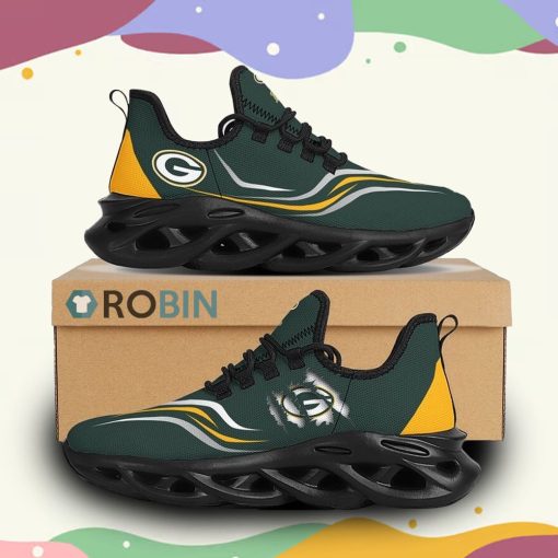 NFL Green Bay Packers Custom Printed Breathable Sneaker, Packers Merch