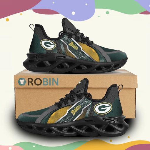 NFL Green Bay Packers Football Team Casual Sneaker, Green Bay Packers Shoes