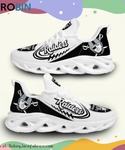 NFL Las Vegas Raiders Max Soul Shoes Sneakers, Las Vegas Raiders Team Gifts NFL Las Vegas Raiders Max Soul Shoes Sneakers, Las Vegas Raiders Team Gifts