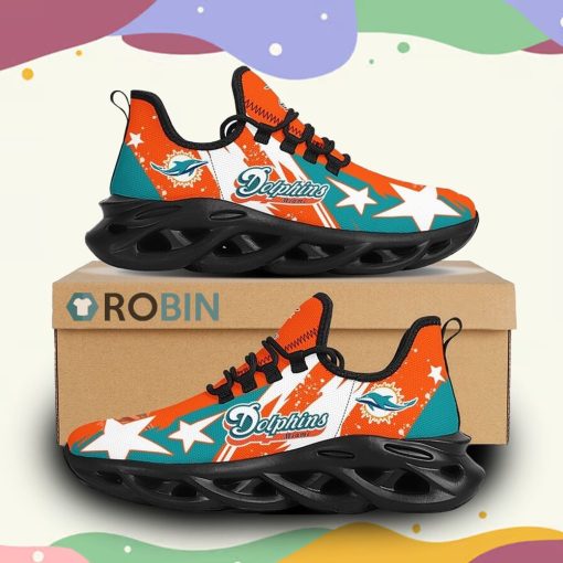 NFL Miami Dolphins Custom Printed Breathable Shoes, Dolphins Shoes
