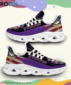 NFL Minnesota Vikings Custom Printed Breathable Shoes, Minnesota Vikings Gifts NFL Minnesota Vikings Custom Printed Breathable Shoes, Minnesota Vikings Gifts