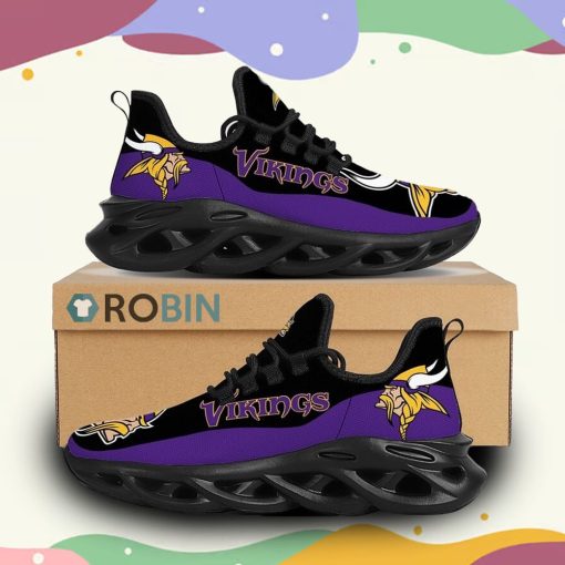 NFL Minnesota Vikings Max Soul Shoes Sneakers Sport Shoes, Minnesota Vikings Footwear