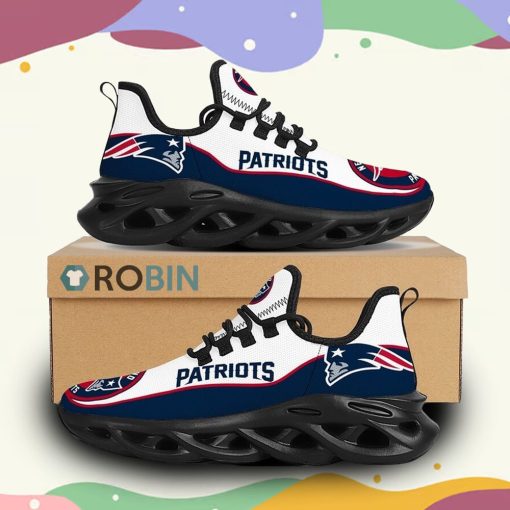 NFL New England Patriots Custom Printed Breathable Sneaker, Patriots Merch
