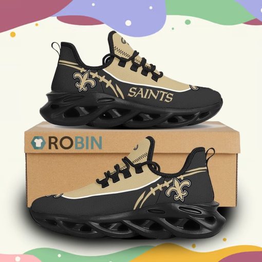 NFL New Orleans Saints Custom Printed Breathable Shoes, Saints Unique Gifts