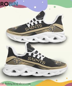 NFL New Orleans Saints Custom Printed Breathable Sneaker, New Orleans Saints Fan Gears NFL New Orleans Saints Custom Printed Breathable Sneaker, New Orleans Saints Fan Gears