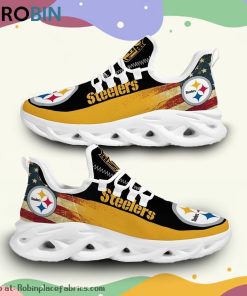 NFL Pittsburgh Steelers Custom Printed Breathable Sneaker, Pittsburgh Steelers Footwear NFL Pittsburgh Steelers Custom Printed Breathable Sneaker, Pittsburgh Steelers Footwear