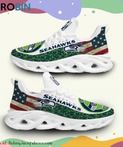 NFL Seattle Seahawks Custom Printed Breathable Shoes, Seahawks Merch