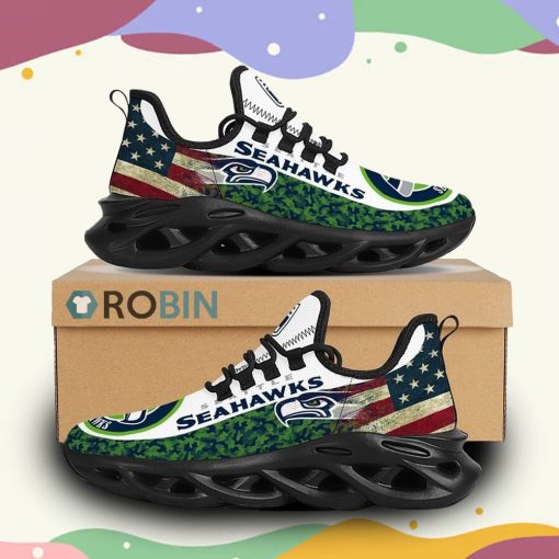 NFL Seattle Seahawks Custom Printed Breathable Shoes, Seahawks Merch
