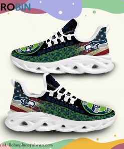 NFL Seattle Seahawks Custom Printed Breathable Sneaker, Seattle Seahawks Team Gifts
